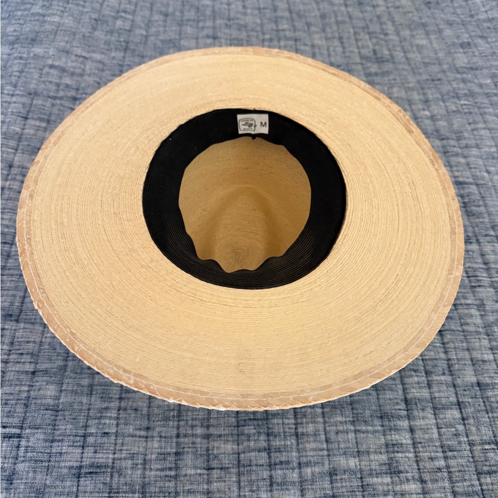 Embroidered Beige Wide-Brim Hat - Picture 3 of 3